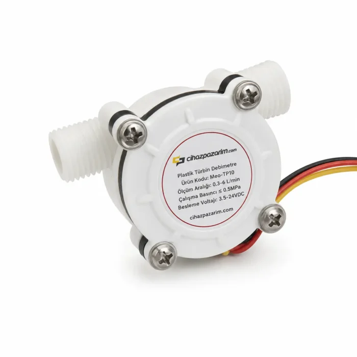 Plastik Türbin Debimetre -G1/4" 0,3-6 Lt/Dk-Su Akış Sensörü - Görsel 2