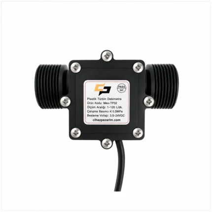Plastik Türbin Debimetre -G1 1/4" -DN32-5-120Lt/Dk -Su Akış Sensörü